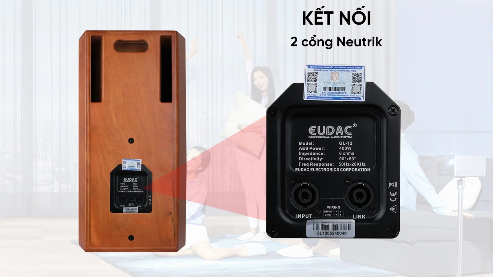 Mat-sau-EUDAC-AUDIO-GL-12-voi-cac-cong-ket-noi-duoc-bo-tri-khoa-hoc